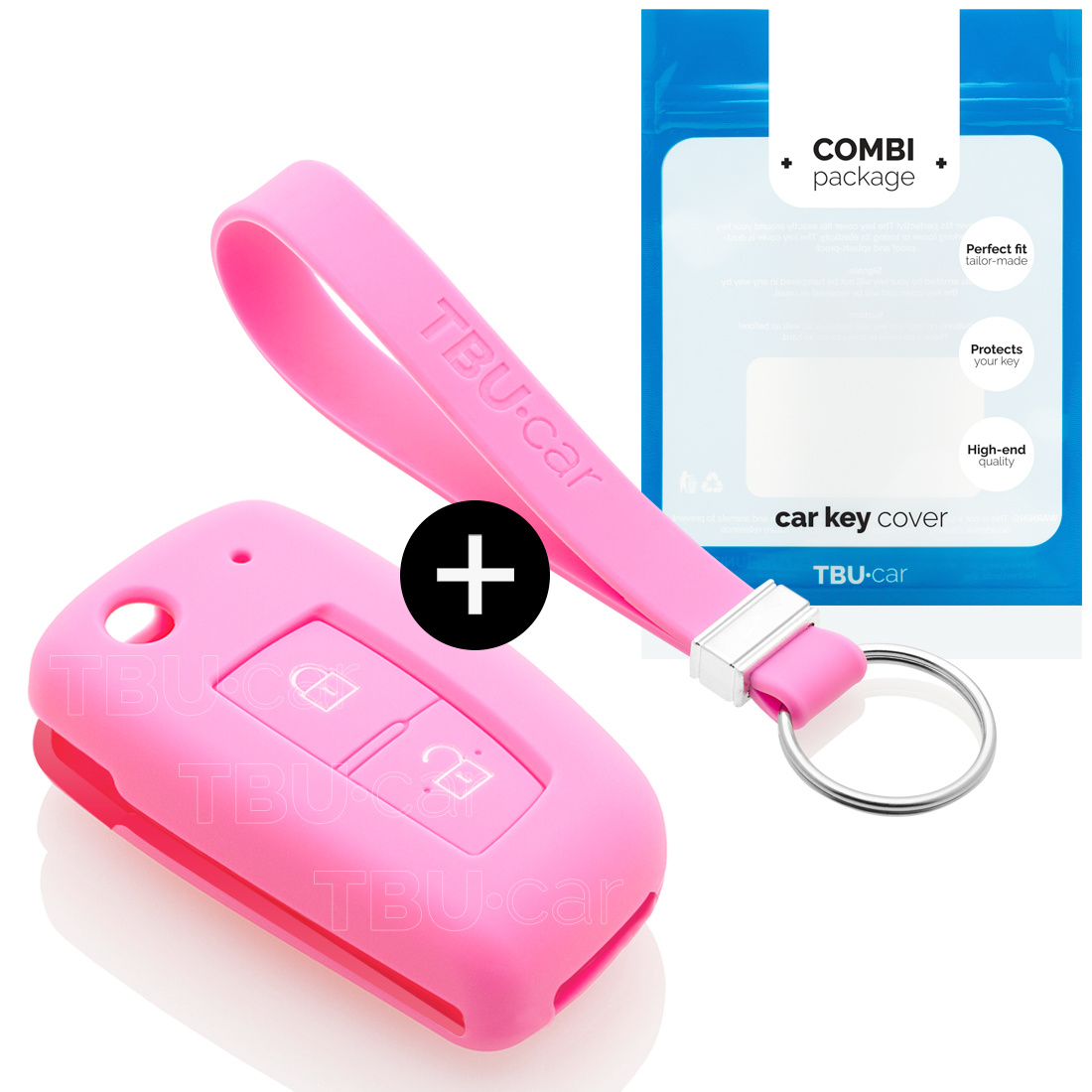 TBU car TBU car Car key cover compatible with Nissan - Silicone Protective Remote Key Shell - FOB Case Cover - Pink