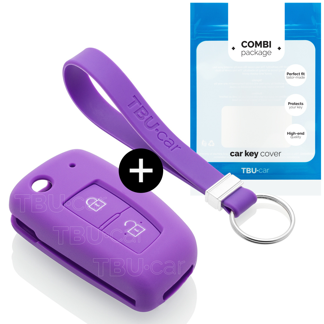 TBU car Nissan Capa Silicone Chave do carro - Capa protetora - Tampa remota FOB - Roxo