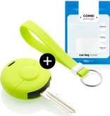 TBU car TBU car Housse de Protection clé compatible avec Smart - Coque Cover Housse étui en Silicone - Citron vert