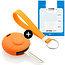 Capa para chave do carro compatível com Smart - Capa Protetora de Chave Remota de Silicone - Tampa Remota FOB - Laranja