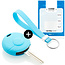 Capa para chave do carro compatível com Smart - Capa Protetora de Chave Remota de Silicone - Tampa Remota FOB - Azul claro