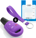 TBU car Saab Capa Silicone Chave do carro - Capa protetora - Tampa remota FOB - Roxo