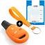Funda Carcasa llave compatible con Saab - Funda de Silicona - Cover de Llave Coche - Naranja