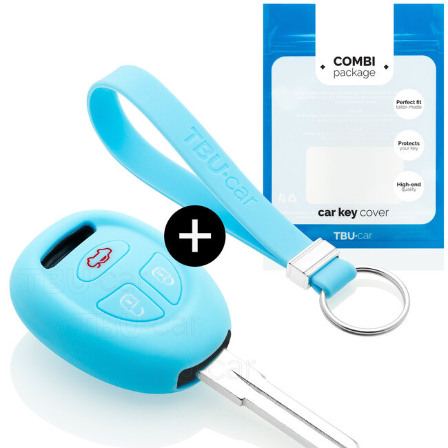Capa para chave do carro compatível com Saab - Capa Protetora de Chave Remota de Silicone - Tampa Remota FOB - Azul claro