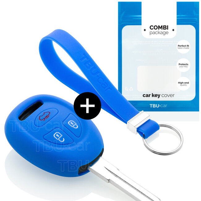 Capa para chave do carro compatível com Saab - Capa Protetora de Chave Remota de Silicone - Tampa Remota FOB - Azul