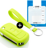 TBU car TBU car Car key cover compatible with Land Rover - Silicone Protective Remote Key Shell - FOB Case Cover - Lime green