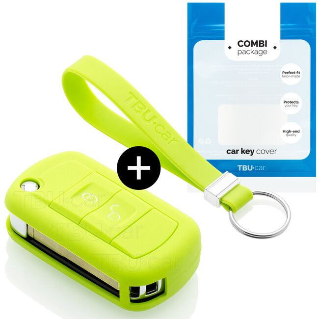 Cover chiavi auto compatibile con Land Rover - Copertura protettiva - Custodia Protettiva in Silicone - Verde lime