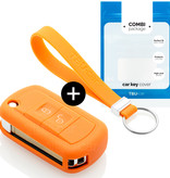 TBU car TBU car Car key cover compatible with Land Rover - Silicone Protective Remote Key Shell - FOB Case Cover - Orange