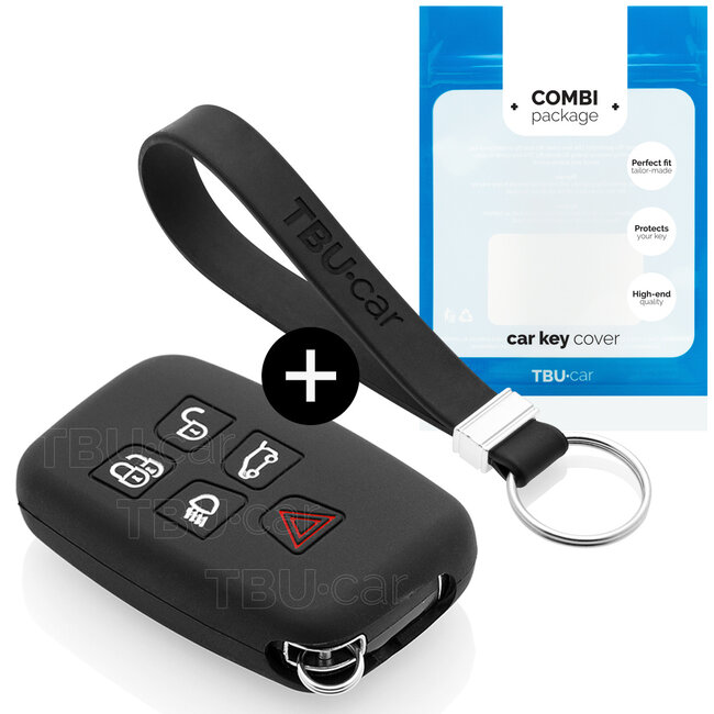 Sleutel cover compatibel met Range Rover - Silicone sleutelhoesje - beschermhoesje autosleutel - Zwart