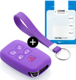 TBU car Range Rover Capa Silicone Chave do carro - Capa protetora - Tampa remota FOB - Roxo