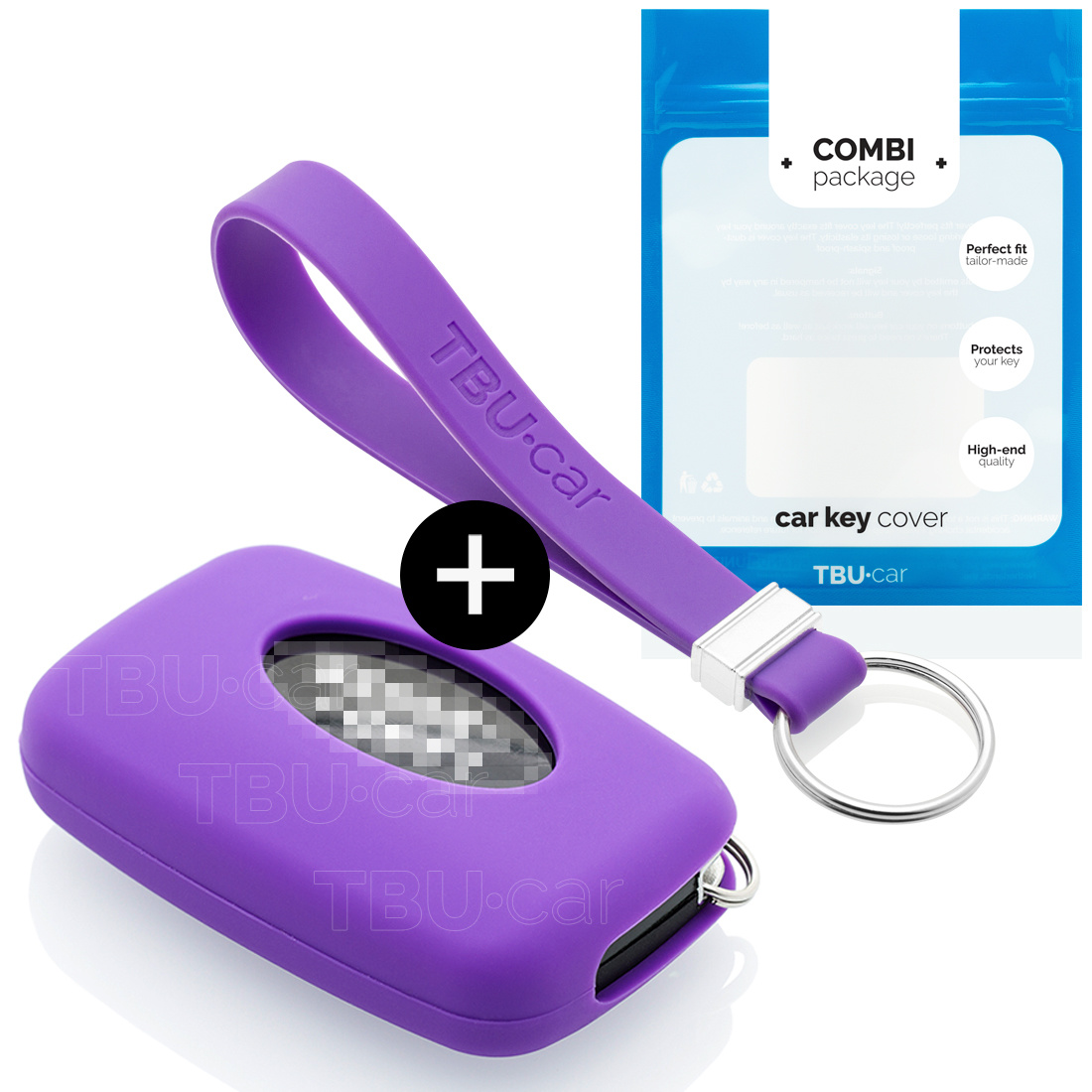 TBU car Range Rover Capa Silicone Chave do carro - Capa protetora - Tampa remota FOB - Roxo