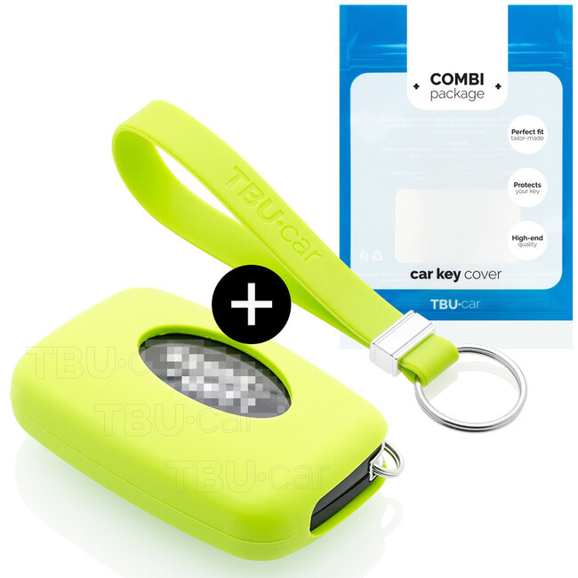 Funda Carcasa llave compatible con Range Rover - Funda de Silicona - Cover de Llave Coche - Verde lima