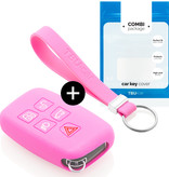 TBU car Range Rover Capa Silicone Chave do carro - Capa protetora - Tampa remota FOB - Rosa