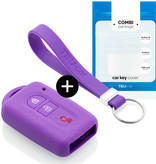 TBU car Nissan Capa Silicone Chave do carro - Capa protetora - Tampa remota FOB - Roxo