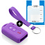 Capa para chave do carro compatível com Nissan - Capa Protetora de Chave Remota de Silicone - Tampa Remota FOB - Roxo
