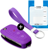 TBU car Ford Capa Silicone Chave do carro - Capa protetora - Tampa remota FOB - Roxo