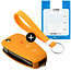 Capa para chave do carro compatível com Ford - Capa Protetora de Chave Remota de Silicone - Tampa Remota FOB - Laranja