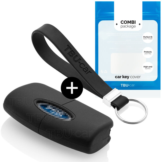 Housse de Protection clé compatible avec Ford - Coque Cover Housse étui en Silicone - Noir