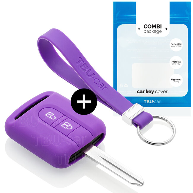 Funda Carcasa llave compatible con Nissan - Funda de Silicona - Cover de Llave Coche - Violeta