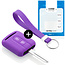 Capa para chave do carro compatível com Nissan - Capa Protetora de Chave Remota de Silicone - Tampa Remota FOB - Roxo