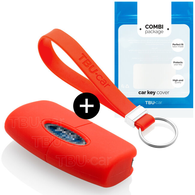 Funda Carcasa llave compatible con Ford - Funda de Silicona - Cover de Llave Coche - Rojo