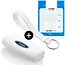 Housse de Protection clé compatible avec Ford - Coque Cover Housse étui en Silicone - Blanc