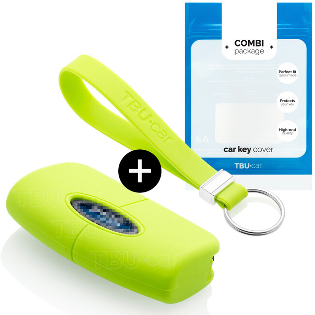 Funda Carcasa llave compatible con Ford - Funda de Silicona - Cover de Llave Coche - Verde lima