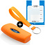 Car key cover compatible with Ford - Silicone Protective Remote Key Shell - FOB Case Cover - Orange