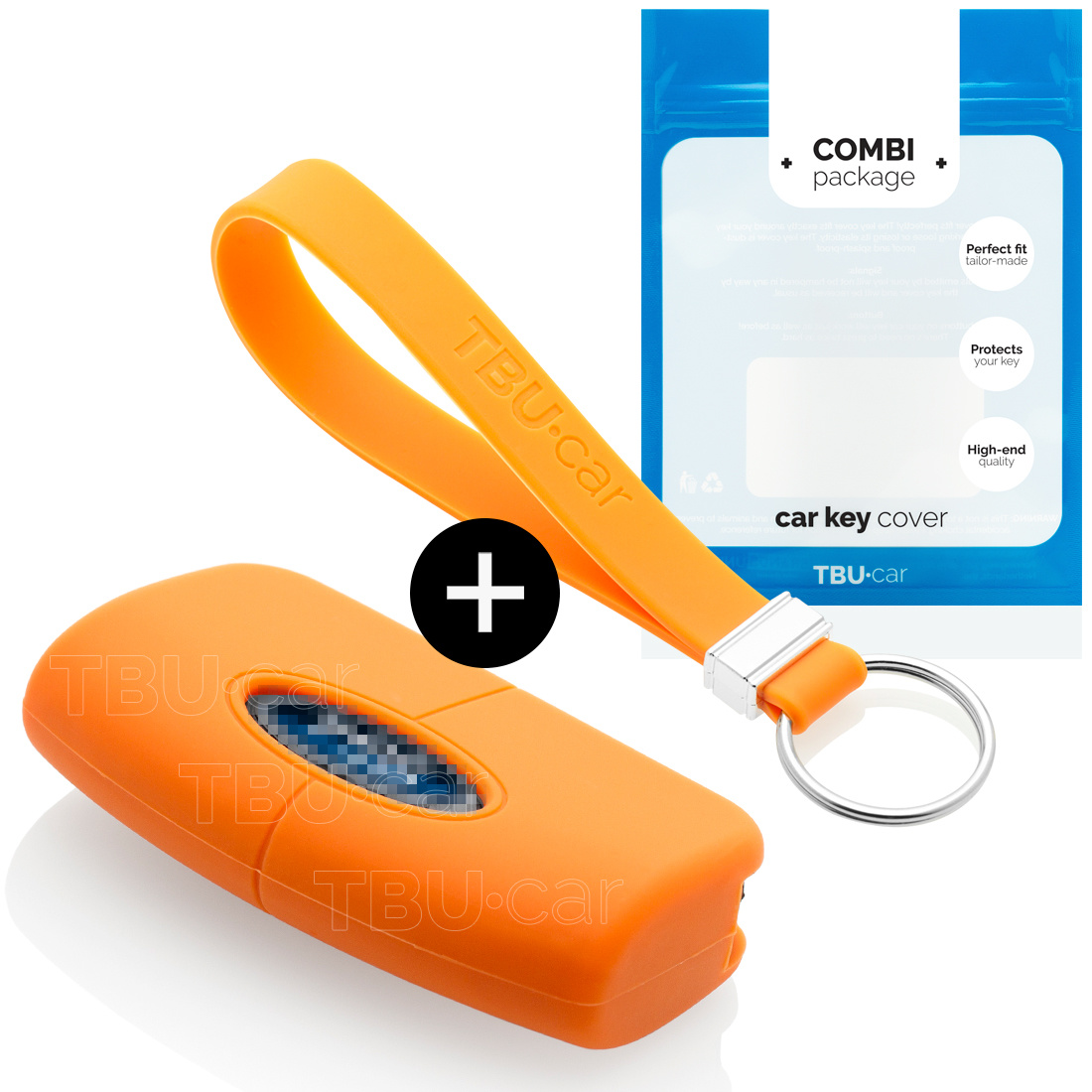 TBU car Ford Capa Silicone Chave do carro - Capa protetora - Tampa remota FOB - Laranja