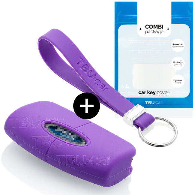 Housse de Protection clé compatible avec Ford - Coque Cover Housse étui en Silicone - Violet