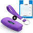 Funda Carcasa llave compatible con Ford - Funda de Silicona - Cover de Llave Coche - Violeta