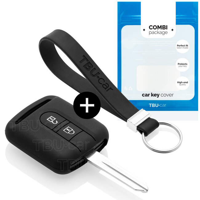 Funda Carcasa llave compatible con Nissan - Funda de Silicona - Cover de Llave Coche - Negro