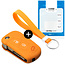 Housse de Protection clé compatible avec Ford - Coque Cover Housse étui en Silicone - Orange