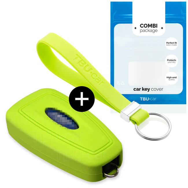 Cover chiavi auto compatibile con Ford - Copertura protettiva - Custodia Protettiva in Silicone - Verde lime