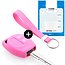Capa para chave do carro compatível com Nissan - Capa Protetora de Chave Remota de Silicone - Tampa Remota FOB - Rosa