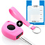 Capa para chave do carro compatível com Nissan - Capa Protetora de Chave Remota de Silicone - Tampa Remota FOB - Rosa