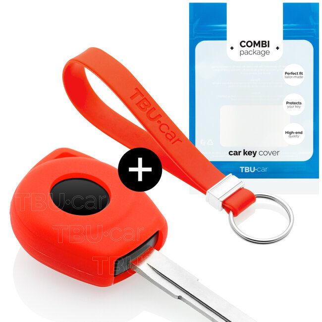 Sleutel cover compatibel met Nissan - Silicone sleutelhoesje - beschermhoesje autosleutel - Rood