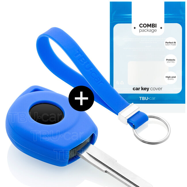 Car key cover compatible with Nissan - Silicone Protective Remote Key Shell - FOB Case Cover - Blue