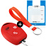 Capa para chave do carro compatível com Ford - Capa Protetora de Chave Remota de Silicone - Tampa Remota FOB - Vermelho
