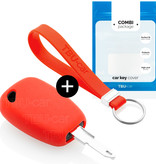 TBU car Nissan Capa Silicone Chave do carro - Capa protetora - Tampa remota FOB - Vermelho