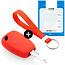 Housse de Protection clé compatible avec Nissan - Coque Cover Housse étui en Silicone - Rouge
