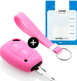 TBU car Nissan Capa Silicone Chave do carro - Capa protetora - Tampa remota FOB - Rosa