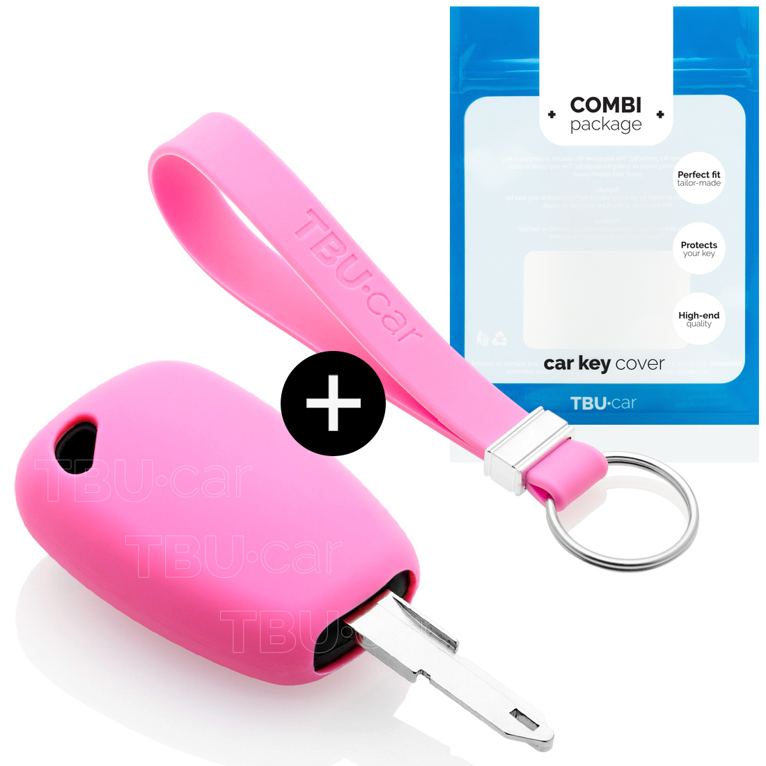 TBU car TBU car Car key cover compatible with Nissan - Silicone Protective Remote Key Shell - FOB Case Cover - Pink