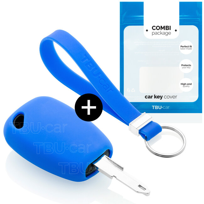 Funda Carcasa llave compatible con Nissan - Funda de Silicona - Cover de Llave Coche - Azul