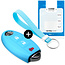 Capa para chave do carro compatível com Nissan - Capa Protetora de Chave Remota de Silicone - Tampa Remota FOB - Azul claro