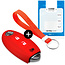 Capa para chave do carro compatível com Nissan - Capa Protetora de Chave Remota de Silicone - Tampa Remota FOB - Vermelho
