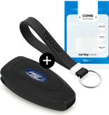 TBU car Ford Capa Silicone Chave do carro - Capa protetora - Tampa remota FOB - Preto