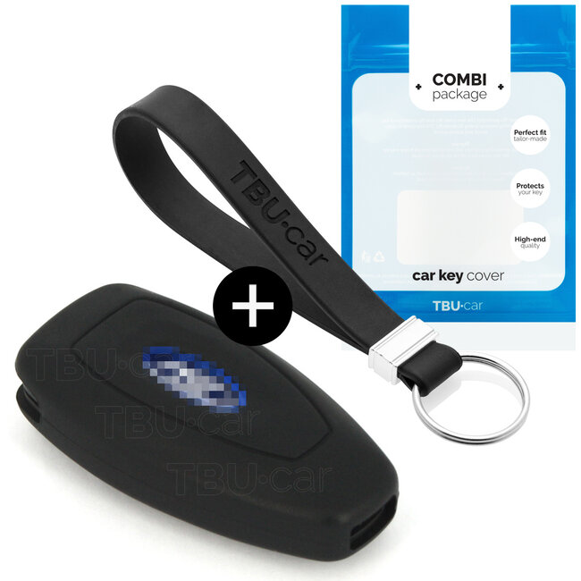 Sleutel cover compatibel met Ford - Silicone sleutelhoesje - beschermhoesje autosleutel - Zwart