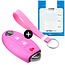 Funda Carcasa llave compatible con Nissan - Funda de Silicona - Cover de Llave Coche - Rosa