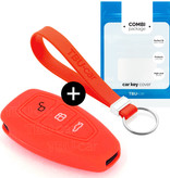 TBU car Ford Capa Silicone Chave do carro - Capa protetora - Tampa remota FOB - Vermelho